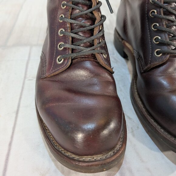 Vintage Chippewa Original Cordovan Leather Men's Work Boots - Picture 3 of 13